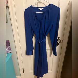 Hugo Boss BLUE Women's Dibanora Belted Long Sleeve Shirt Dress, US 12